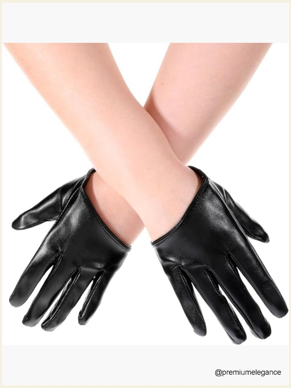 PU Leather Half Palm Gloves Punk Biker Gothic Gloves Women Dancing